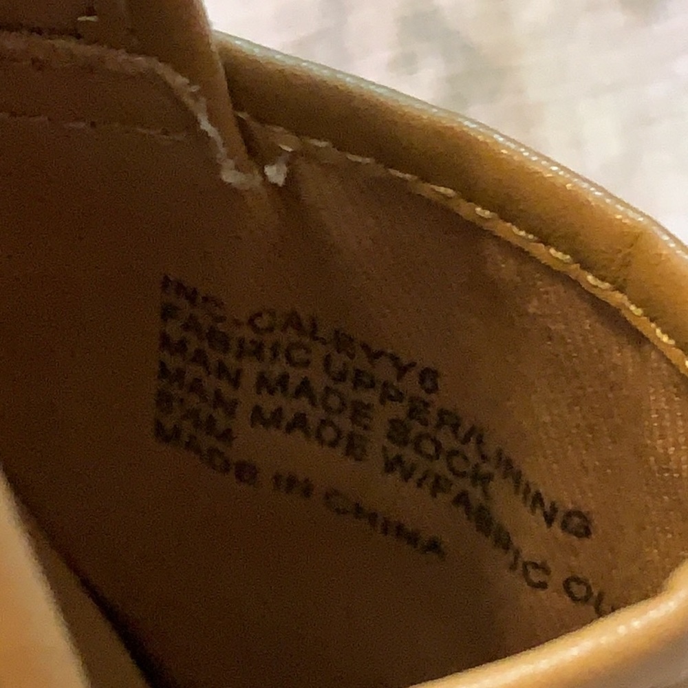 INC Caleyy 6 Black Gold Espadrilles Slip Ons 8.5 - Picture 6 of 7